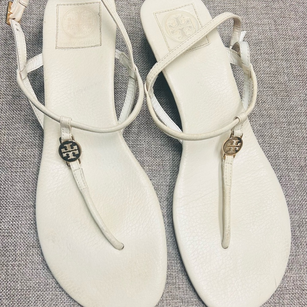 Tory Burch White Sandals